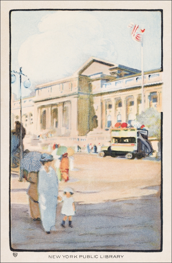 New York Public Library, Rachael Robinson Elmer - plakat 29,7x42 cm