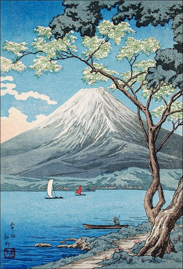 Mount Fuji from Lake Yamanaka, Hiroaki Takahashi - plakat 50x70 cm