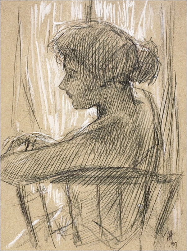 Against the Light, Frederick Childe Hassam - plakat 50x70 cm