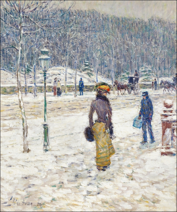 New York Street, Frederick Childe Hassam - plakat 70x100 cm