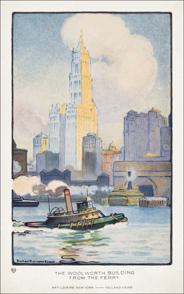 The Woolworth Building from the Ferry, Rachael Robinson Elmer - plakat 30x40 cm