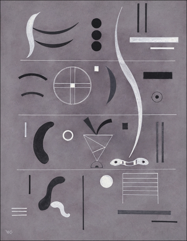 Four Parts, Wassily Kandinsky - plakat 50x70 cm