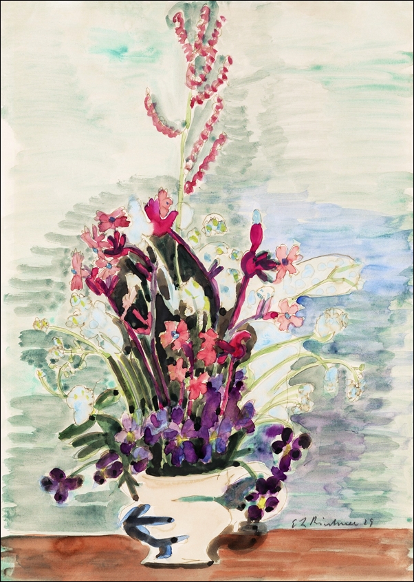 Vase of Flowers, Ernst Ludwig Kirchner - plakat 42x59,4 cm