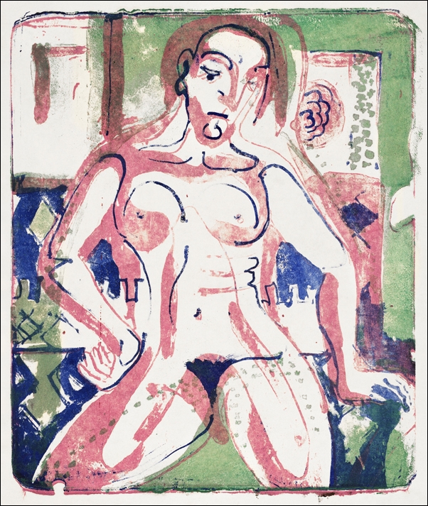 Nude Woman, Ernst Ludwig Kirchner - plakat 42x59,4 cm