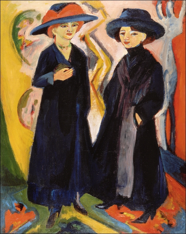 Two Women, Ernst Ludwig Kirchner - plakat 20x30 cm