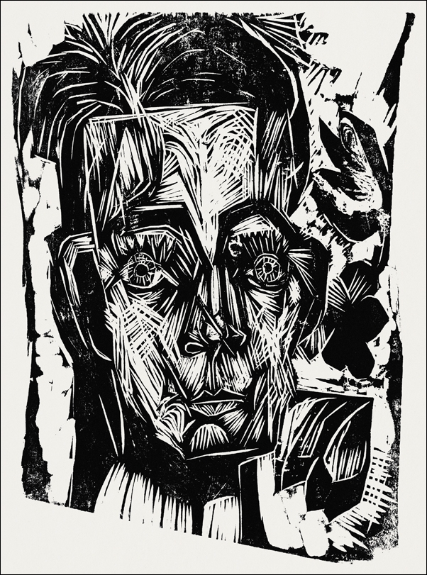 Head of Dr. Robert Binswanger, Ernst Ludwig Kirchner - plakat 50x70 cm