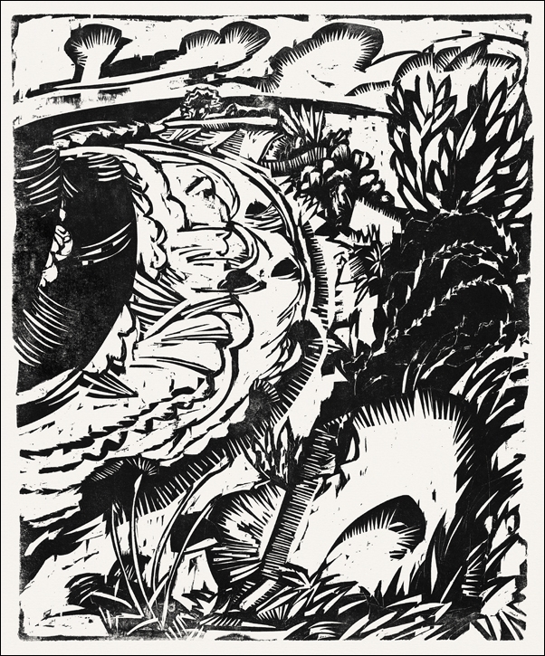 Dune Landscape with a Curving Bay, Ernst Ludwig Kirchner - plakat 61x91,5 cm