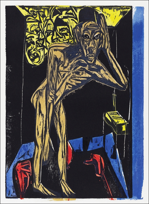 Schlemihl in the Solitude of His Room, Ernst Ludwig Kirchner - plakat 70x100 cm