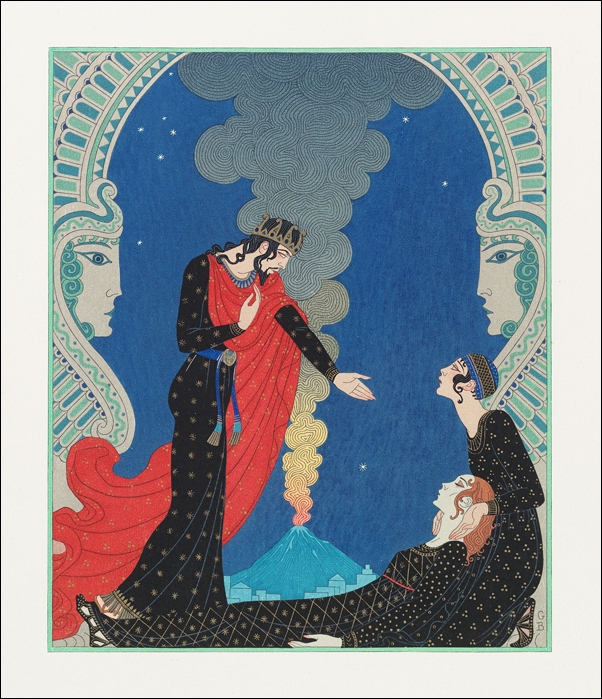 Empedocles and Panthea, George Barbier - plakat 40x50 cm