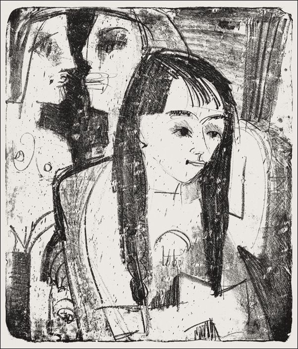 Portrait of a Girl, Ernst Ludwig Kirchner - plakat 50x70 cm