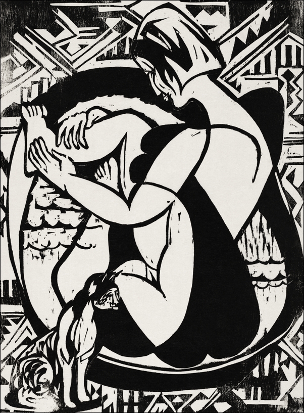 Woman in the Bathtub, Ernst Ludwig Kirchner - plakat 59,4x84,1 cm