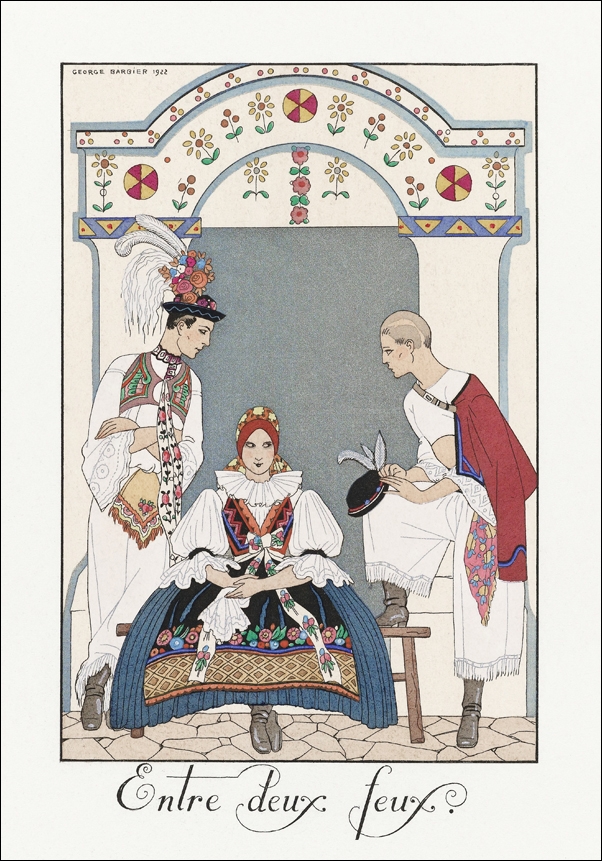 Le Coq du Village, George Barbier - plakat 29,7x42 cm
