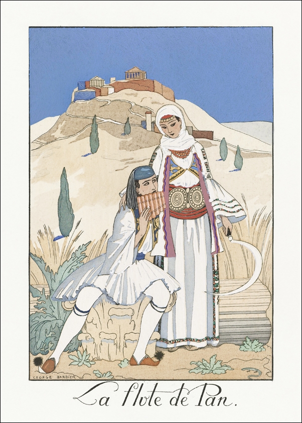 Costumes Parisiens: Manteau de Zibelin, George Barbier - plakat 21x29,7 cm