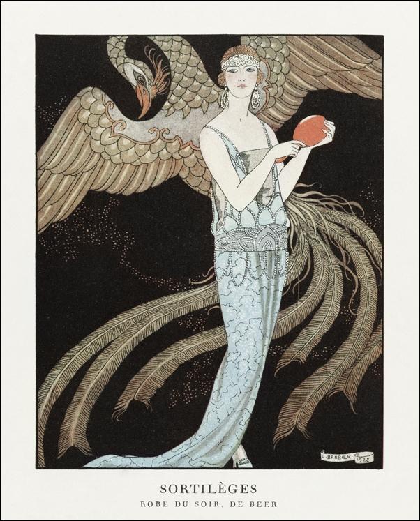 Sortilèges: Evening dress, de Beer, George Barbier - plakat 59,4x84,1 cm