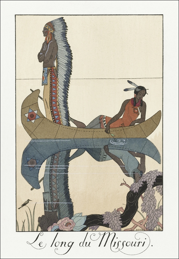 Langs de Missouri, George Barbier - plakat 60x80 cm