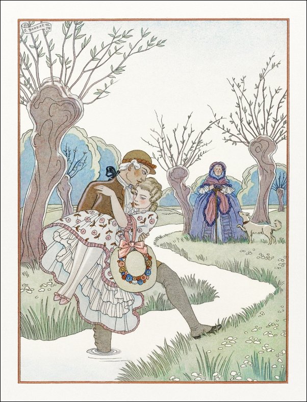 Les Colchiques, George Barbier - plakat 70x100 cm