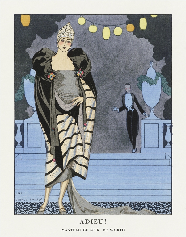 Almanach des Modes présentes, passées & futures pour, Falbalas et Fanfreluches, George Barbier - plakat 40x50 cm