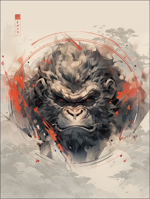 gorilla - plakat Wymiar do wyboru: 70x100 cm