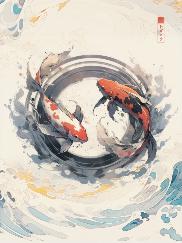 koifish - plakat Wymiar do wyboru: 70x100 cm