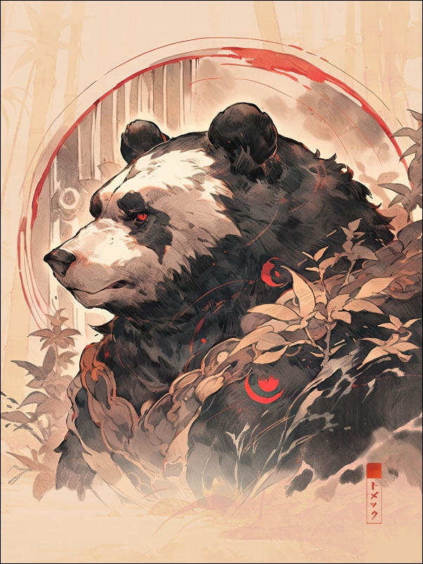bear - plakat Wymiar do wyboru: 40x50 cm