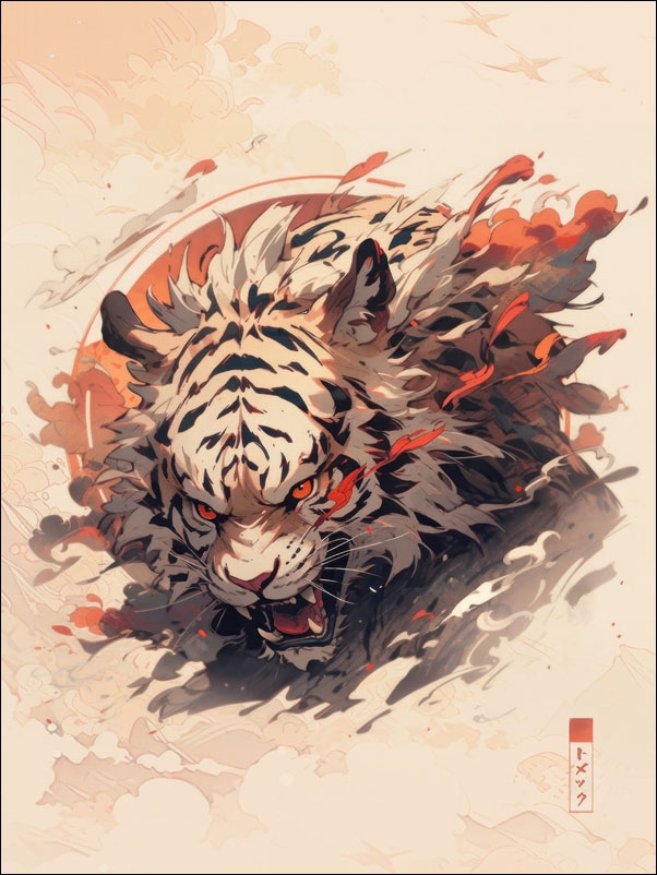 tiger - plakat Wymiar do wyboru: 40x50 cm