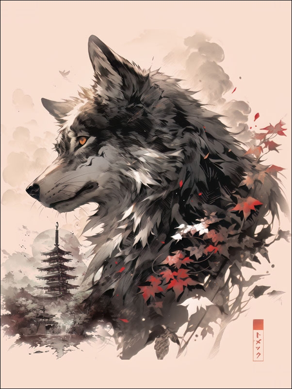 wolf - plakat Wymiar do wyboru: 40x50 cm