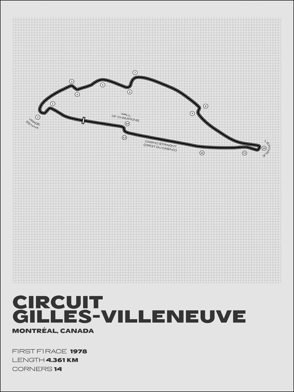 Red bull ring, Kanada, gray - plakat Wymiar do wyboru: 60x80 cm