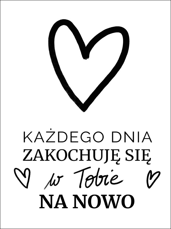 love - plakat Wymiar do wyboru: 50x70 cm