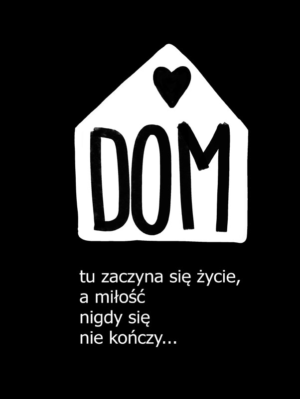 dom black - plakat Wymiar do wyboru: 50x70 cm