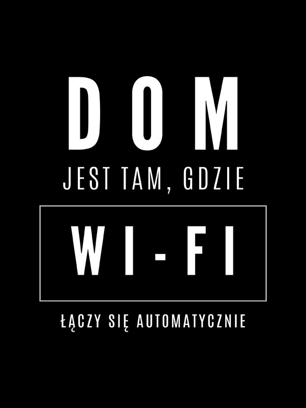 wifi black - plakat Wymiar do wyboru: 50x70 cm