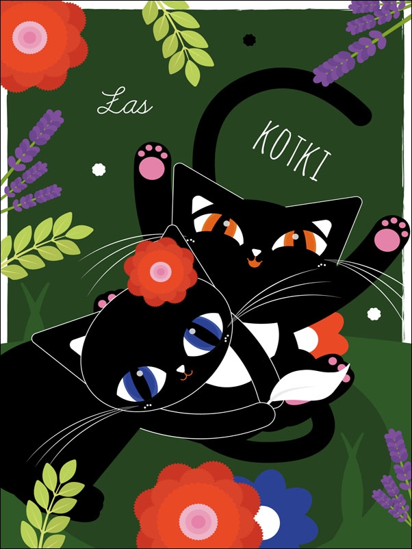 LasKotki zielone - plakat Wymiar do wyboru: 60x80 cm