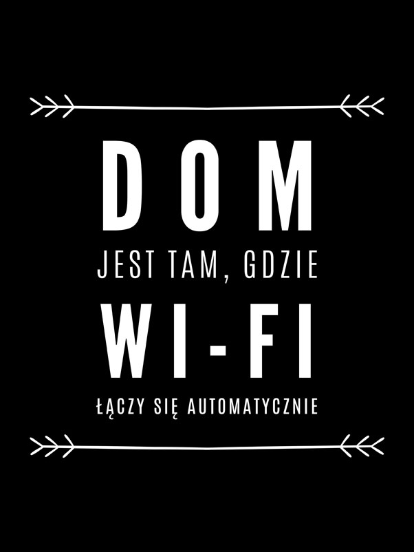 wifi strzałki black - plakat Wymiar do wyboru: 40x50 cm