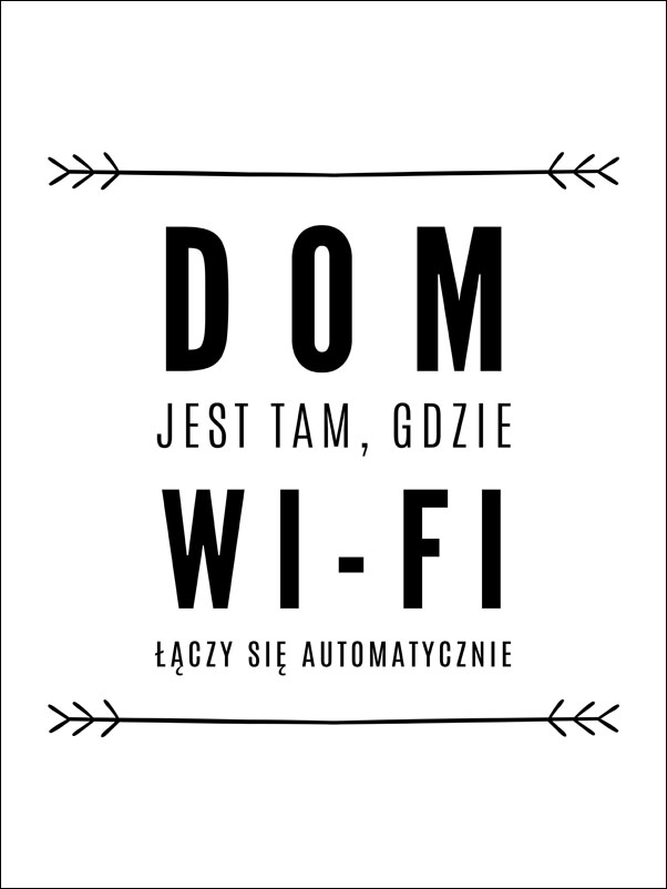 wifi strzałki - plakat Wymiar do wyboru: 50x70 cm