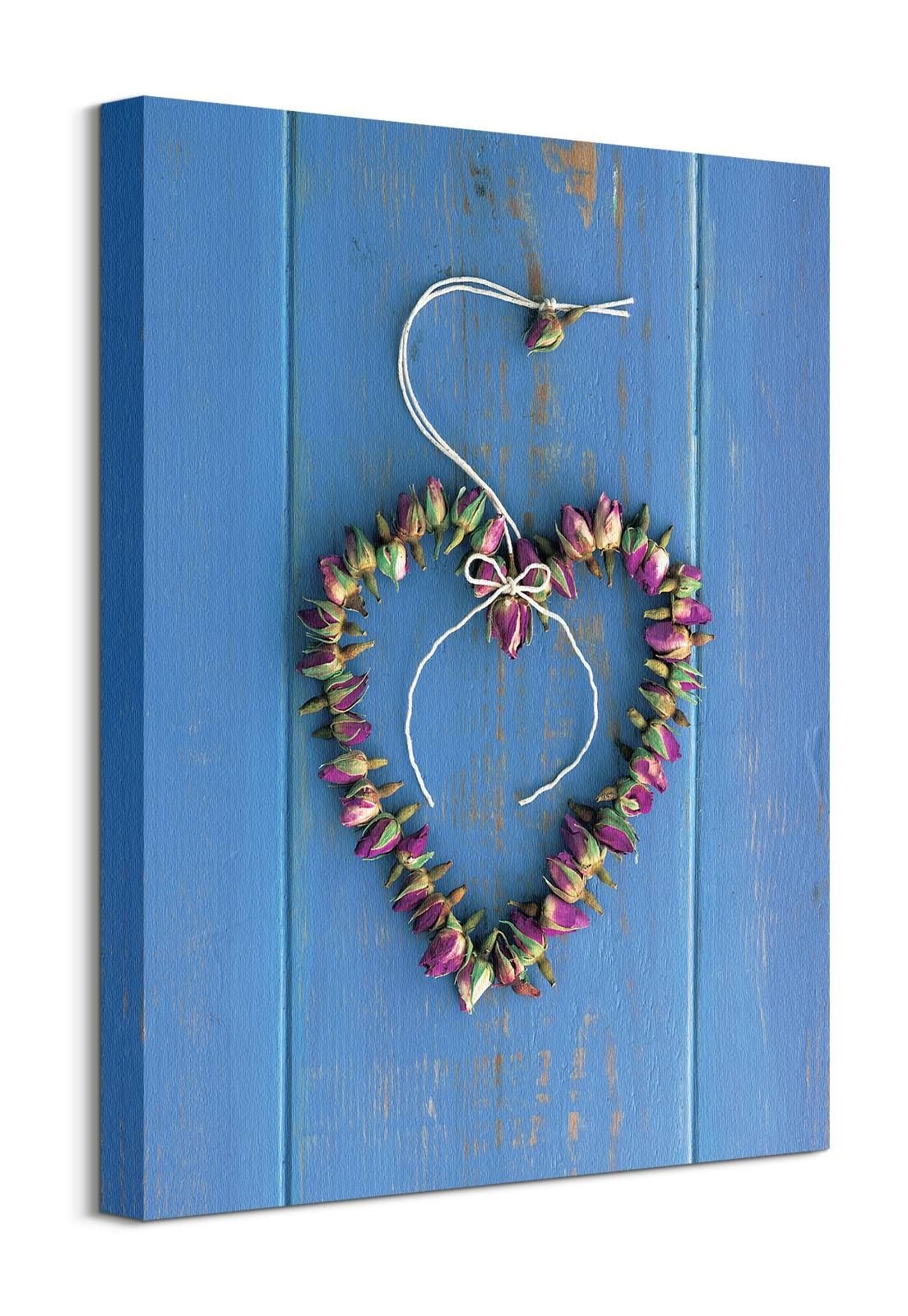 Różane serce - obraz na płótnie