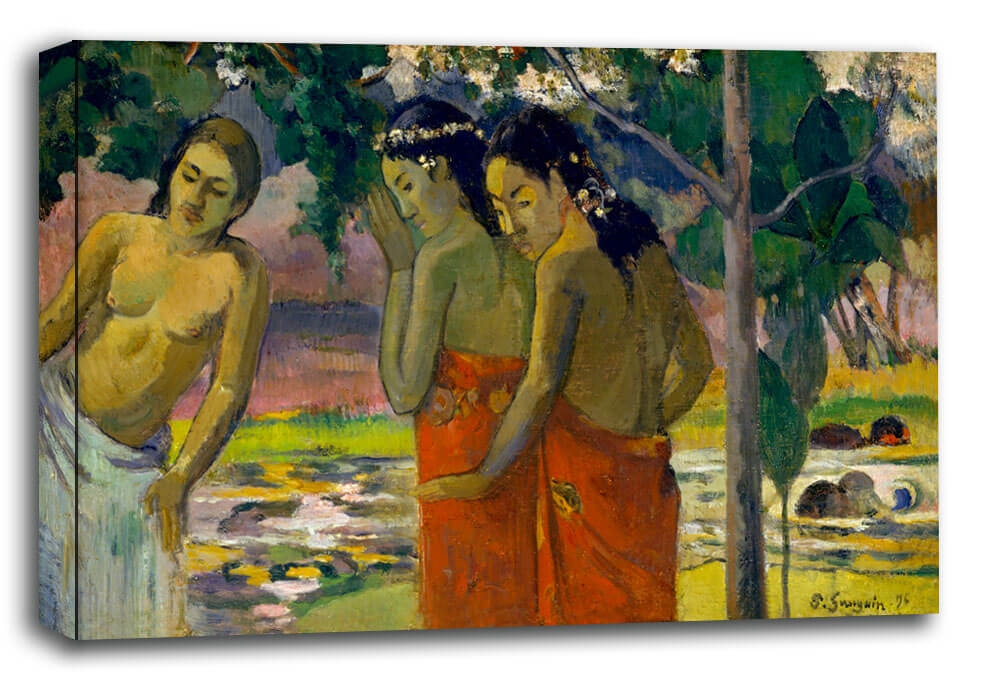 Zdjęcia - Obraz Three Tahitian Women, Paul Gauguin -  na płótnie Wymiar do wyboru: 60