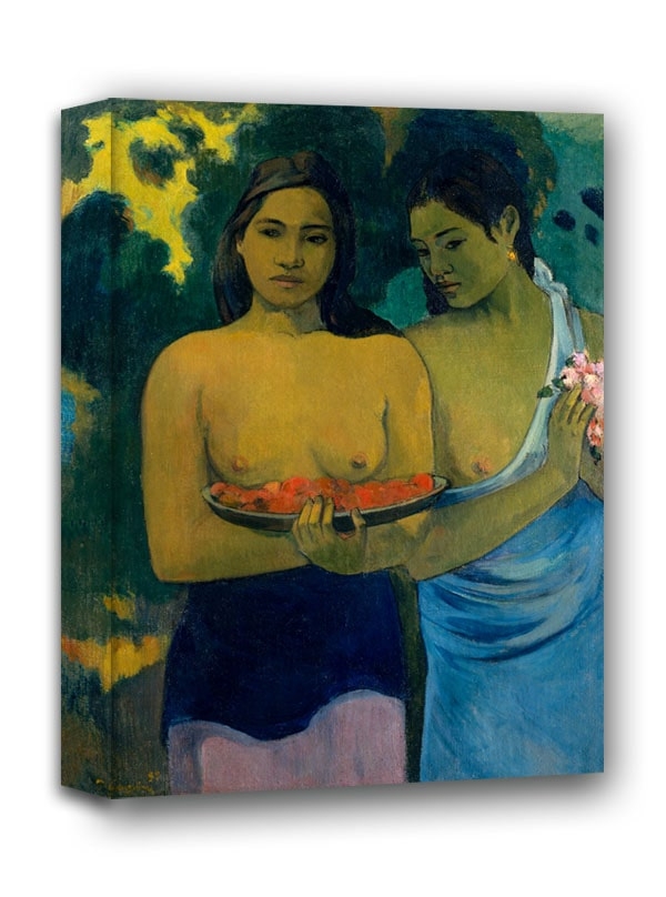 Zdjęcia - Obraz Two Tahitian Women, Paul Gauguin -  na płótnie Wymiar do wyboru: 20x3