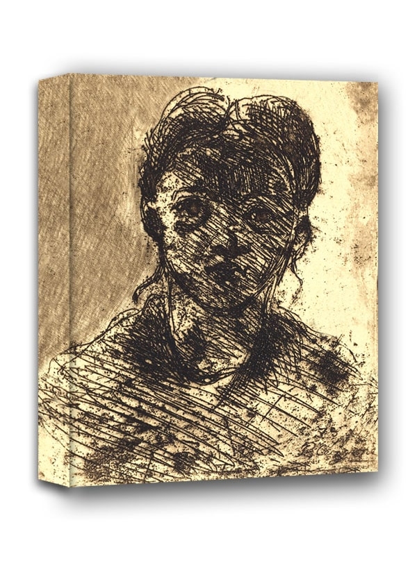 Bust of a Girl, Paul Cézanne - obraz na płótnie Wymiar do wyboru: 60x80 cm