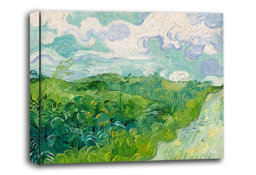 Green Wheat Fields, Auvers, Vincent van Gogh - obraz na płótnie Wymiar do wyboru: 100x70 cm