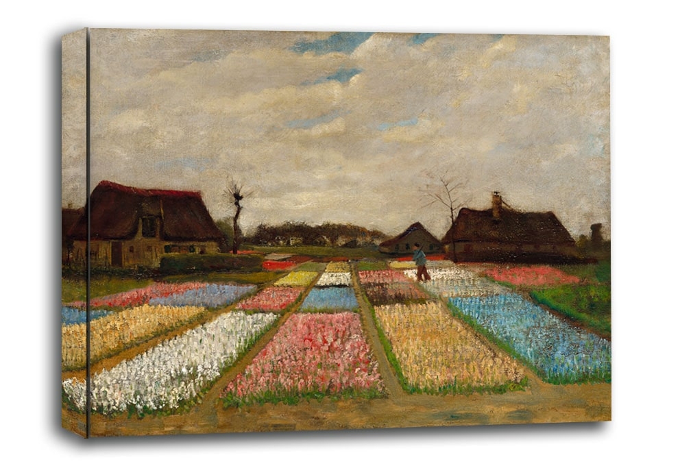 Zdjęcia - Obraz Vincent Flower Beds in Holland,  van Gogh -  na płótnie Wymiar do wybo 
