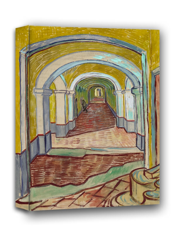 Zdjęcia - Obraz Vincent Corridor in the Asylum,  van Gogh -  na płótnie Wymiar do wybo 
