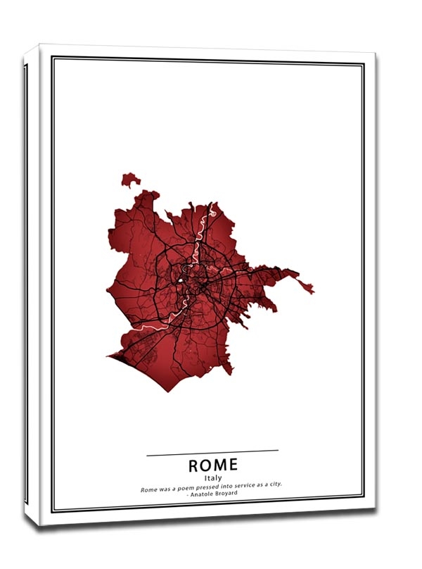 Zdjęcia - Obraz Rome Crimson Cities,  -  na płótnie Wymiar do wyboru: 20x30 cm 
