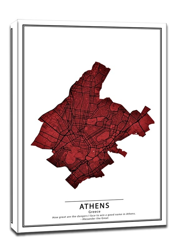 Zdjęcia - Obraz Crimson Cities, Athens -  na płótnie Wymiar do wyboru: 20x30 cm