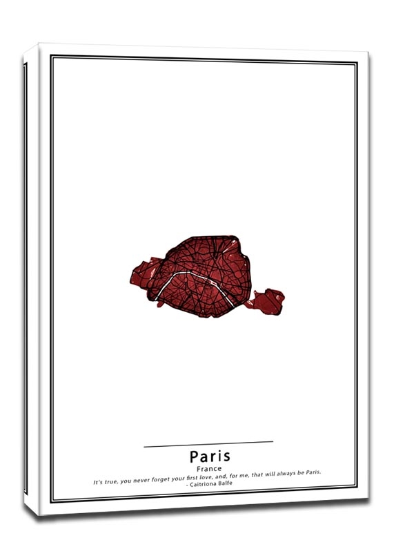 Crimson Cities, Paris - obraz na płótnie Wymiar do wyboru: 60x80 cm