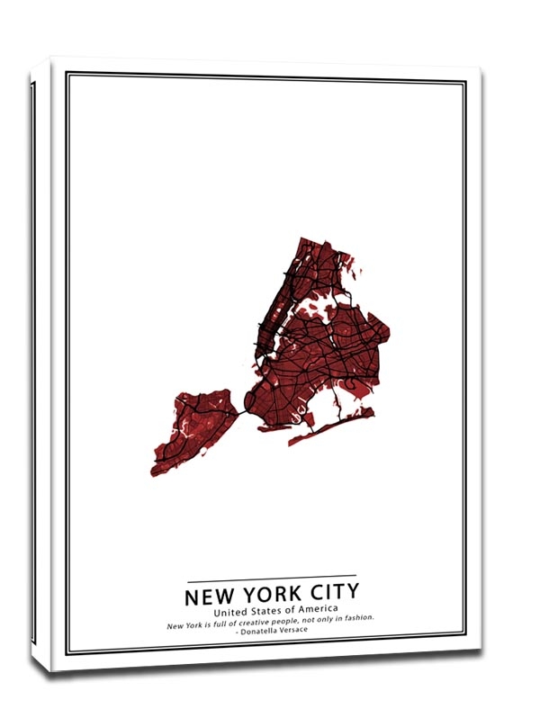 Crimson Cities, New York City - obraz na płótnie Wymiar do wyboru: 20x30 cm