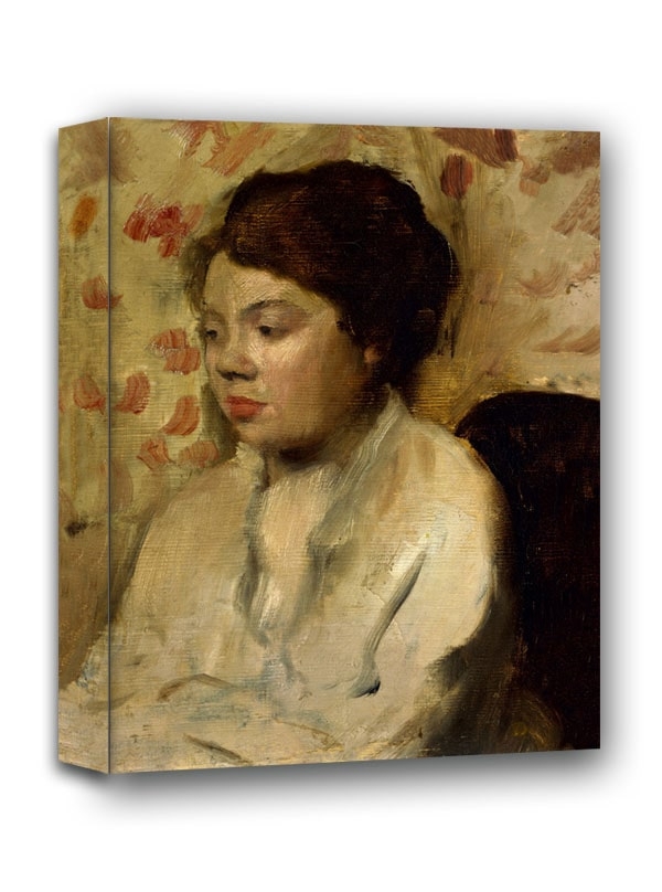 Portrait of a Young Woman, Edgar Degas - obraz na płótnie Wymiar do wyboru: 90x120 cm