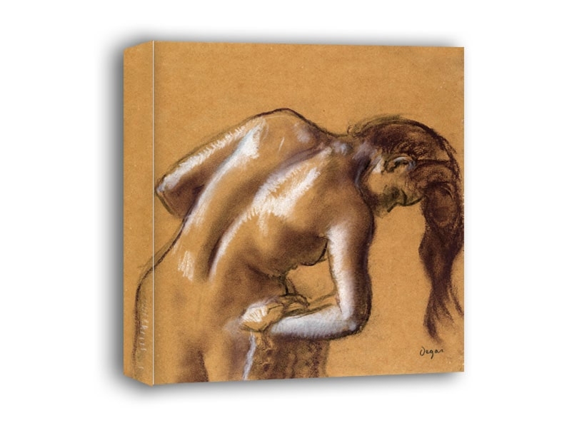 Bather Drying Herself, Edgar Degas - obraz na płótnie Wymiar do wyboru: 50x50 cm
