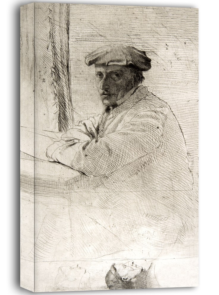 The Engraver Joseph Tourny, Edgar Degas - obraz na płótnie Wymiar do wyboru: 60x80 cm