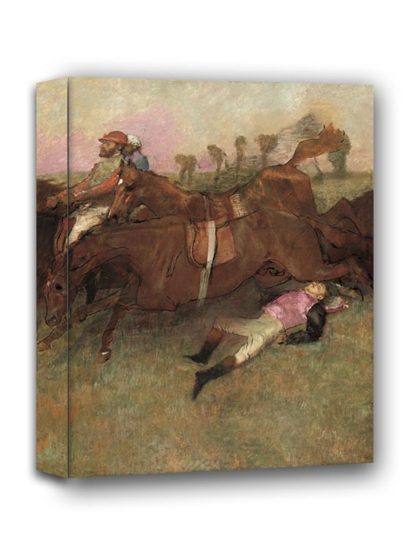 Scene from the Steeplechase The Fallen Jockey, Edgar Degas - obraz na płótnie Wymiar do wyboru: 60x90 cm