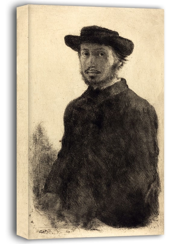 Autoportret1857, Edgar Degas - obraz na płótnie Wymiar do wyboru: 60x90 cm