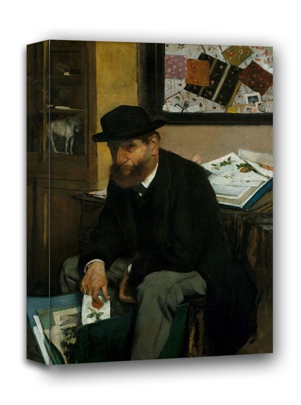 The Collector of Prints, Edgar Degas - obraz na płótnie Wymiar do wyboru: 60x80 cm